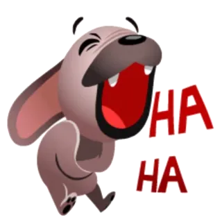 🤣 HA HA cachorro, rindo, haha, desenho animado, animal, engraçado telegram sticker