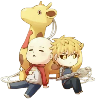 😴 Saitama One-Punch Man Аниме, Персонаж, Мультфильм, Манга, Ванпанчмен, Сайтама, Генос whatsapp sticker