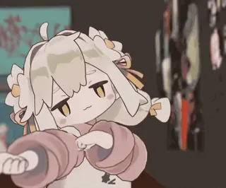 🤟 Anime, Lindo, Sticker, Bailando, Personaje, Chibi whatsapp sticker