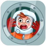 😱 astronauta, spazio, paura, shock, cartoni animati, intrappolato telegram sticker