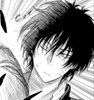 🚲 Anime, Mangá, Personagem, Retrato, Cabelo preto telegram sticker