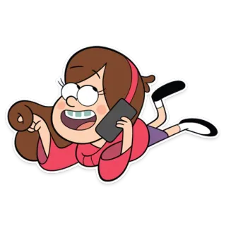 📱 Mabel Pines Gravity Falls desenho animado, Mabel Pines, Gravity Falls, animado, personagem whatsapp sticker