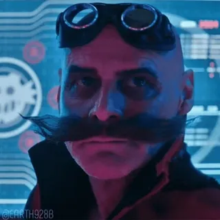 😏 Dr. Robotnik @EARTH9288 Dr. Robotnik, Sonic the Hedgehog, Jim Carrey, Bösewicht, böse, Schnurrbart telegram sticker