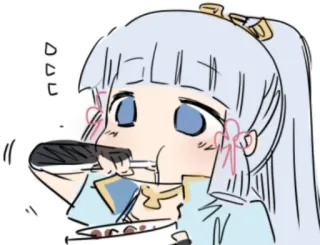 🏖 Kamisato Ayaka Genshin Impact anime, food, cute, girl, Kamisato Ayaka, Genshin Impact telegram sticker