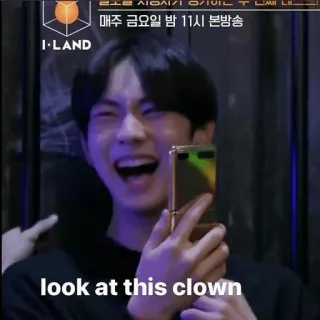 🤡 look at this clown clown, personne, divertissement, rire telegram sticker
