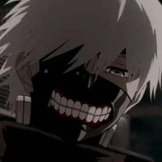 🔥 Ken Kaneki Tokyo Ghoul 애니, 만화, 도쿄 구울, 카네키 켄, 다크 애니, 구울 telegram sticker