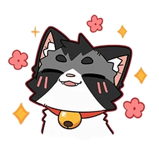☺️ cat, animal, cartoon, sticker, cute, kawaii, pet whatsapp sticker