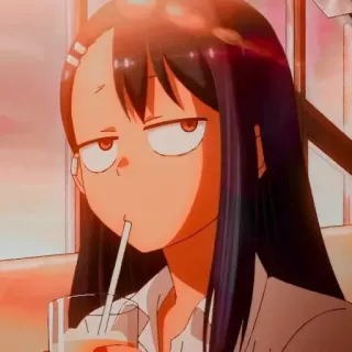 😒 Nagatoro Don't Toy with Me, Miss Nagatoro 애니메이션, 나나시, 귀여운, 음주, 만화, 만화, 캐릭터 telegram sticker