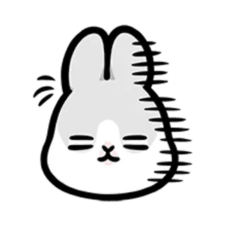 😋 兔子, 可爱, 动物, 贴纸, 卡哇伊 telegram sticker