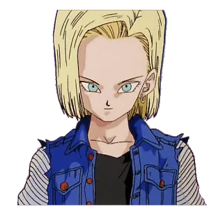 🙁 Android 18 Dragon Ball Z Anime, Android 18, Dragon Ball Z, Personaggio telegram sticker