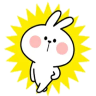 😊 rabbit, cute, cartoon, sticker, bunny telegram sticker