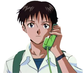 📞 Shinji Ikari Neon Genesis Evangelion Anime, Manga, Evangelion, Téléphone, Appel, Shinji, Ikari telegram sticker
