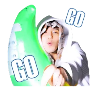 🤟 GO vai, motivazione, incoraggiamento, persona, indicare whatsapp sticker