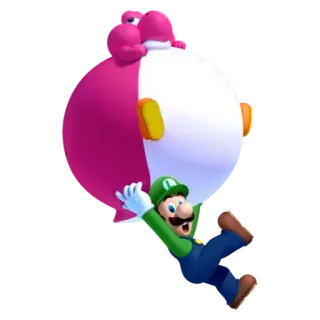 💟 Luigi Mario luigi, yoshi, mario, cartoon, game telegram sticker