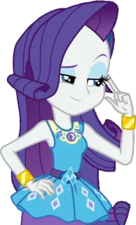 😏 Rarity My Little Pony rarity, my little pony, cartoon character, animation, female telegram sticker