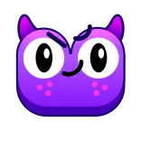 😈 Monstruo, Morado, Dibujos animados, Lindo, Criatura telegram sticker