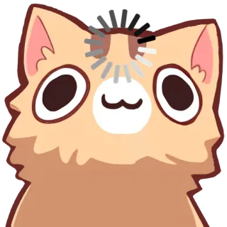 🔘 gato, cargando, lindo, animal, animado, arte digital, divertido, ilustración telegram sticker