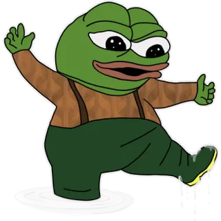 💦 Pepe the Frog Pepe, Kikker, Meme, Internetmeme, Cartoon telegram sticker