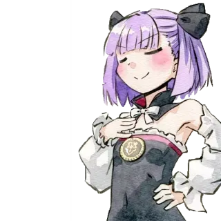 😌 anime, girl, illustration, cartoon, character, manga telegram sticker