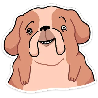 ⭐ chien, dessin animé, autocollant, animal telegram sticker