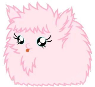 🍼 różowy, puszysty, słodki, zwierzę, kreskówka telegram sticker