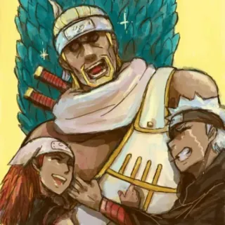 🐙 Killer Bee Naruto anime, ninja, martial arts, fantasy, Japanese animation, team telegram sticker