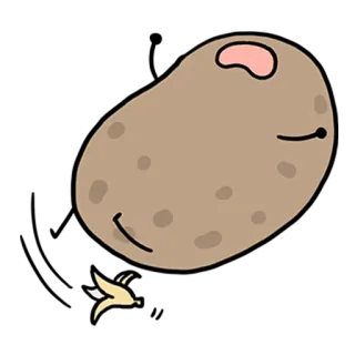 😱 Kartoffel, Cartoon, Essen, skurril, niedlich telegram sticker