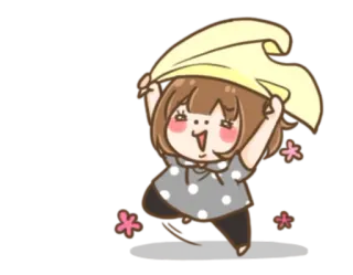 💃 dễ thương, hoạt hình, vui vẻ, hạnh phúc, phong cách anime telegram sticker