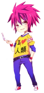 😏 I 人類 Anime, Chibi, Japoński, Słodki telegram sticker