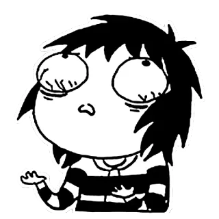 🙄 Desenho animado, Personagem, Ilustração, Sarah's Scribbles, Artista, Engraçado, Quadrinhos whatsapp sticker