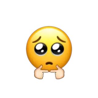 👀 Emoji, verlegen, nerveus, vingers, schattig telegram sticker