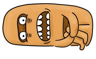 😬 Cartoon, Personage, Geanimeerd, Grappig, Dwaas, Uitdrukking telegram sticker