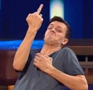 🖕 dito medio, offensivo, gesto volgare, insultante telegram sticker