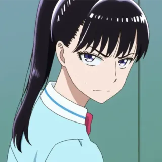😠 Anime, Chica, Coleta, Seria, Personaje, Ilustración telegram sticker