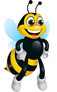 😏 ape, cartone animato, animale, insetto, volante, a righe whatsapp sticker
