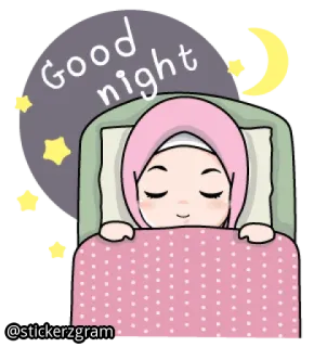Hijab Gal @englishchatz whatsapp stickers