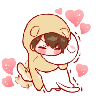 🍧 Аниме, Милый, Чиби, Сердечки, Мультфильм, Каваий telegram sticker