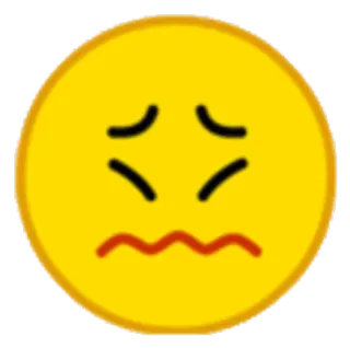 😖 emoji, triste, malheureux, visage telegram sticker