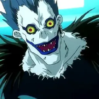 📓 Ryuk Death Note Рюк, Тетрадь Смерти, Аниме, Шинигами, Страшный telegram sticker