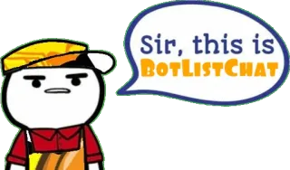 ⛔️ Sir, this is BOTLISTCHAT meme, bot, chat, waiter telegram sticker
