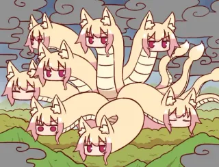 🦊 Desenho animado, Hidra, Cobra, Monstro, Criatura telegram sticker