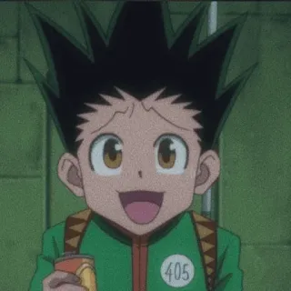 🌿 Gon Freecss Hunter x Hunter Anime, Chasseur, Gon, Dessin animé, Jeune telegram sticker