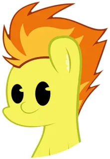 🙂 pony, cartoon, animal, equine, yellow, orange, equestrian whatsapp sticker