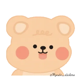 🐻 @Mycude niedźwiedź, słodki, zwierzę, kreskówka, naklejka, kawaii, ilustracja telegram sticker
