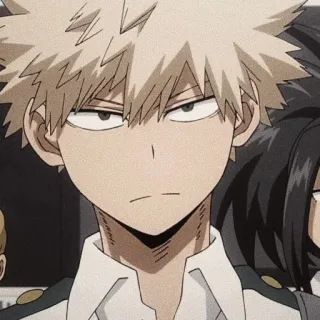💥 Bakugo Katsuki My Hero Academia Bakugo, My Hero Academia, anime, mangá, personagem, ilustração telegram sticker