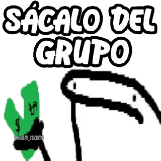 🤡 SÁCALO DEL GRUPO meme, flork, money, kick out, group, funny telegram sticker