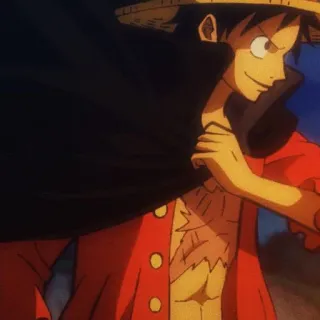 🏴‍☠️ Luffy One Piece anime, monkey d luffy, one piece, pirate, straw hat telegram sticker