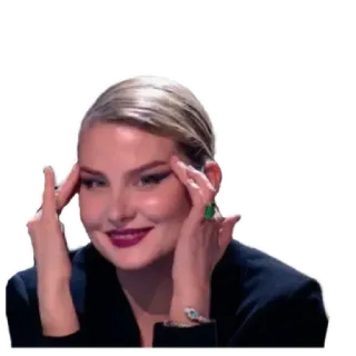 😏 Frau, denken, Gesicht, Ausdruck, Person, Porträt telegram sticker
