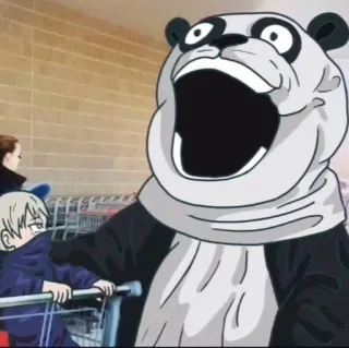 🐼 Panda Jujutsu Kaisen Anime, Panda, Koszyk na zakupy, Jujutsu Kaisen, Manga, Postać whatsapp sticker