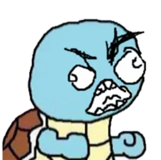 🌚 Squirtle pokemon, squirtle, angry, cartoon, meme, funny telegram sticker